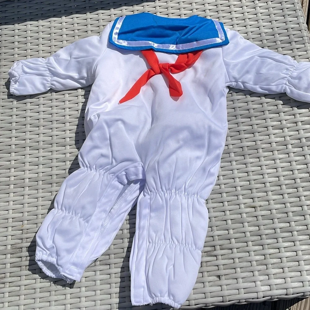 NEW- Ghoustbusters Stay Puft Marshmallow Baby Costume Size 3-6 Months